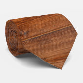 Col cravate à grain de bois faux masculin rustique (Roulé)