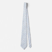 Col cravate à motif blanc et bleu délicat (Devant)