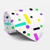 Col cravate à motif d'art abstrait funky (Roulé)