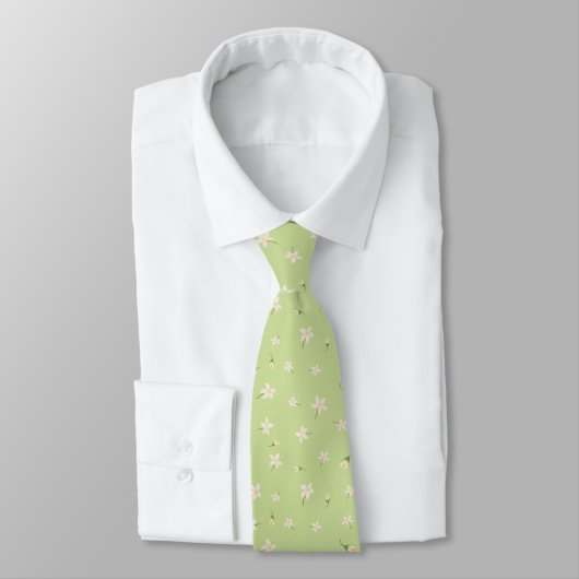 Col cravate à motif fleur de citron (Attaché)