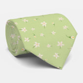 Col cravate à motif fleur de citron (Roulé)