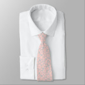 Col cravate à motif floral rose gris (Attaché)