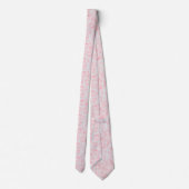Col cravate à motif floral rose rose et gris (Dos)