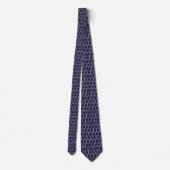 Col cravate à motif géométrique violet foncé moder (Dos)