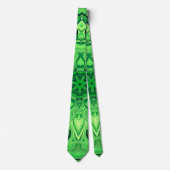 Col cravate à motif mandala vert (Devant)