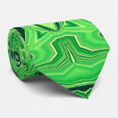 Col cravate à motif mandala vert (Roulé)