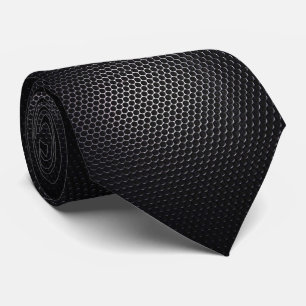 Col cravate à motif moderne en maille métallique n