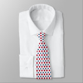 Col cravate à motif pois rouges et bleus (Attaché)
