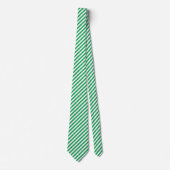 Col cravate à motif rayure vert marron (Devant)