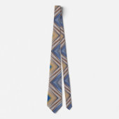 Col cravate à motif zig zag multicolore (Devant)