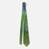 Col cravate abstrait couleur paon vert bleu (Dos)