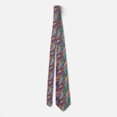 Col cravate agate bleu sarcelle et violet (Dos)