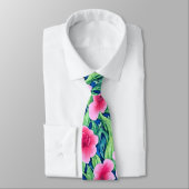 Col cravate aquarelle florale (Attaché)