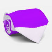 Col cravate blanc violet (Roulé)