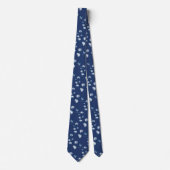 Col cravate bleu marine eucalyptus mariage (Devant)