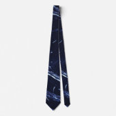 Col cravate bleu marine Fluid Swirl Marble (Devant)