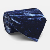 Col cravate bleu marine Fluid Swirl Marble (Roulé)