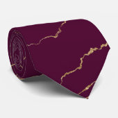 Col cravate Bordeaux avec fils dorés Choisissez la (Roulé)
