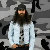 Col cravate camouflage gris et noir