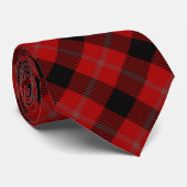 Col cravate carreaux rouges (Roulé)