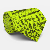 Col cravate chartreuse tweed