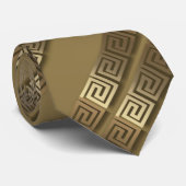 Col cravate clé grecque or (Roulé)