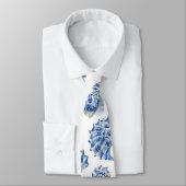Col cravate coquilles bleues (Attaché)