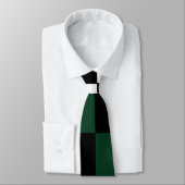 Col cravate damier vert blanc (Attaché)