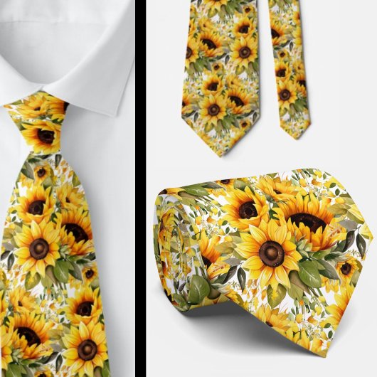 Col cravate de bureau décontracté | Tournesols de 