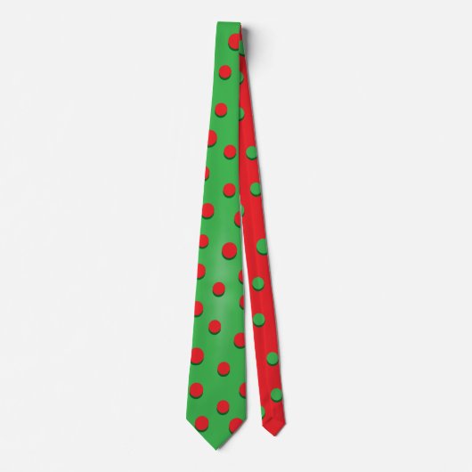 Col cravate de fête Rouge et Vert ne devraient jam (Devant)