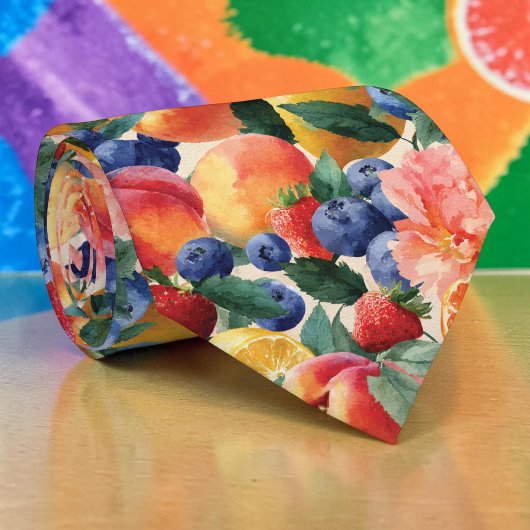 Col cravate de fruits d'été saisonniers