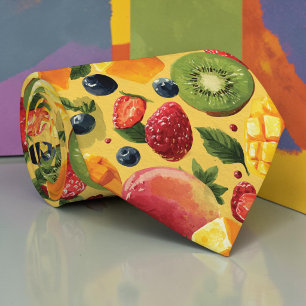 Col cravate de fruits d'été saisonniers