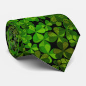 Col cravate de la fête de la Saint-Patrick Shamroc (Roulé)
