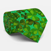 Col cravate de la fête de la Saint-Patrick Shamroc (Roulé)