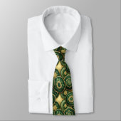 Col cravate de luxe | Forest Green Gold Geode Neck (Attaché)