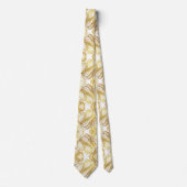 Col cravate de luxe formel | Marbre blanc et or (Devant)