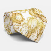 Col cravate de luxe formel | Marbre blanc et or (Roulé)