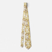 Col cravate de luxe formel | Marbre blanc et or (Dos)