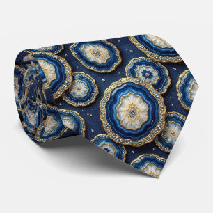 Col cravate de luxe Navy Blue + Col cravate géod