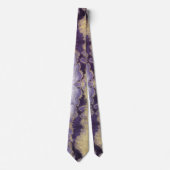 Col cravate de mariage Améthyste Violet et Or (Devant)