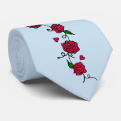 Col cravate de mariage bleu (Roulé)