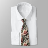 Col cravate de mariage de luxe | Roses roses et di (Attaché)