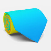 Col cravate dégradé jaune vert bleu vibrant modern (Roulé)