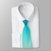 Col cravate dégradé turquoise à blanc (Attaché)