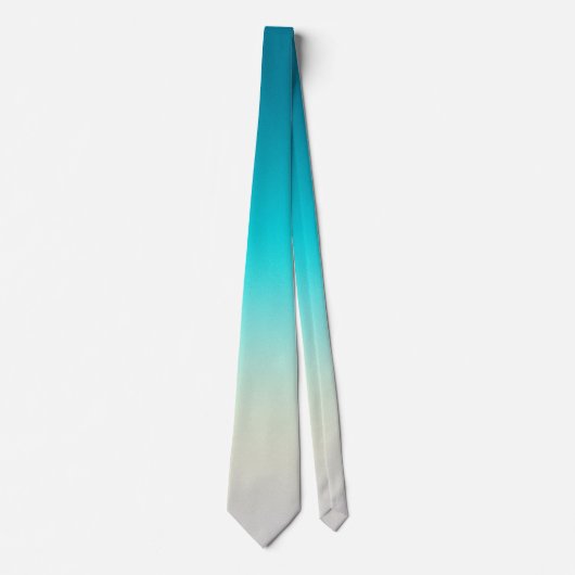 Col cravate dégradé turquoise à blanc (Devant)