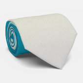 Col cravate dégradé turquoise à blanc (Roulé)