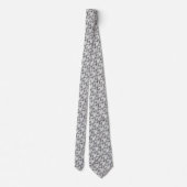 Col cravate diamant fractal gris et argent moderne (Dos)