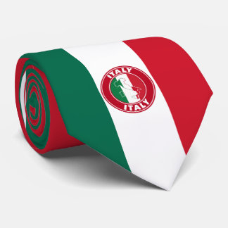Col cravate drapeau Italie, cravate élégante avec 