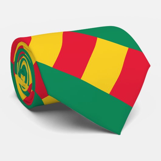 Col cravate drapeau patriotique du Bénin (Roulé)