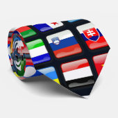 Col cravate Drapeaux du Monde (Roulé)